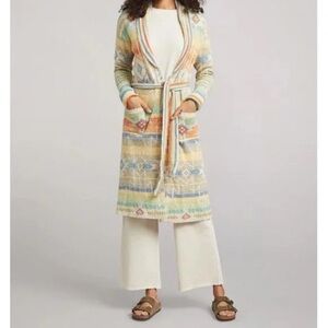 NWT Faherty Paloma Duster Sweater in Morning Star size small